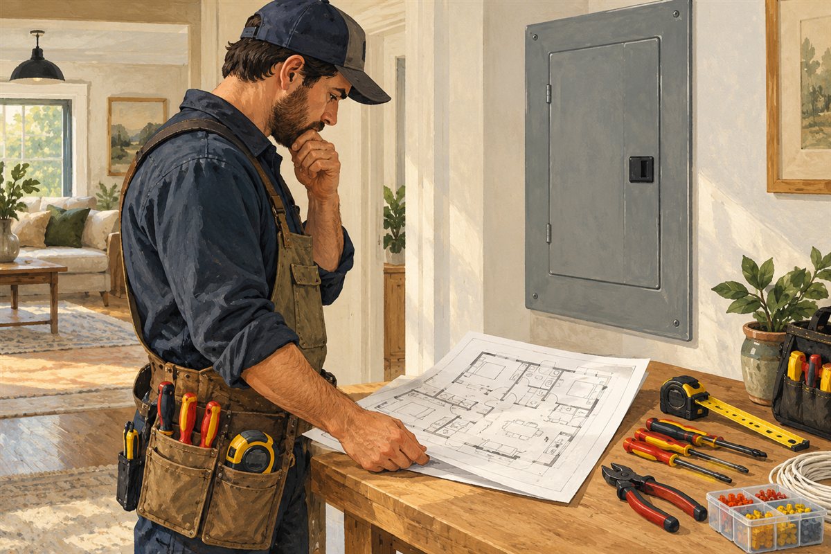 Illustration of electrical service planning