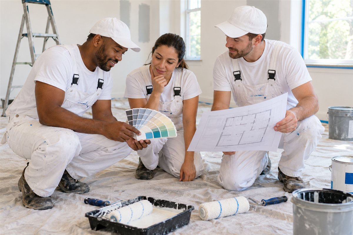 Illustration of painting service planning