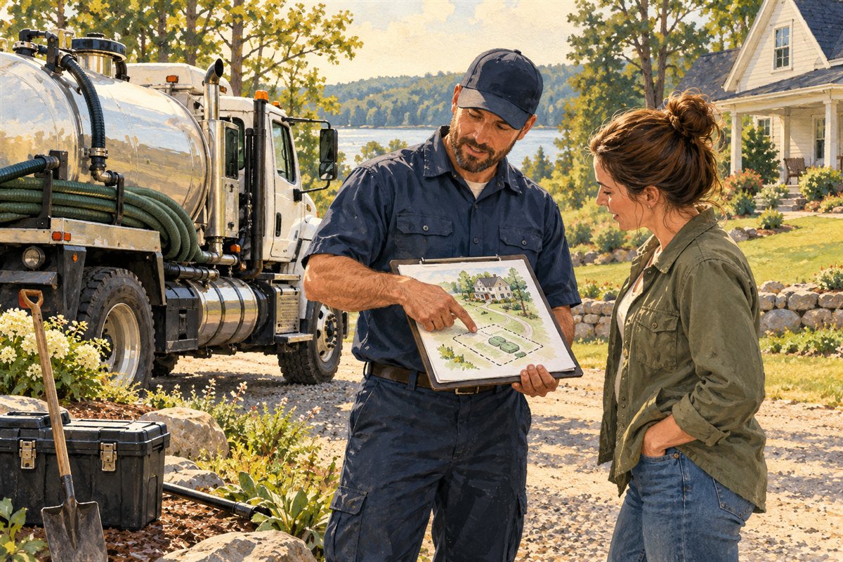 Illustration of septic service planning