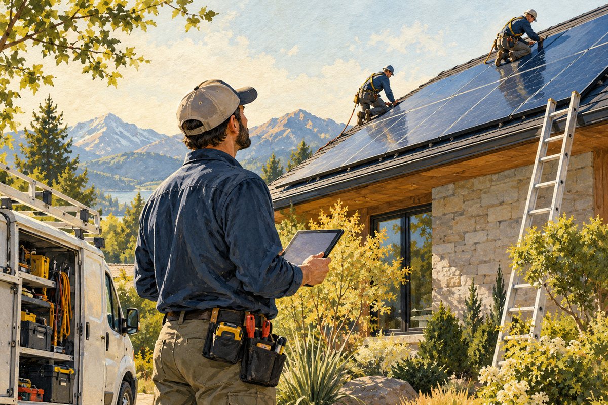 Illustration of solar service planning